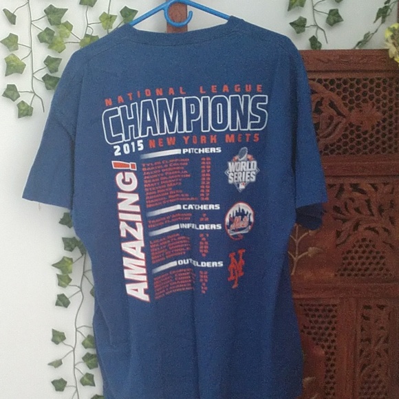 Blue New York Mets world series t-shirt authentic - Picture 2 of 2